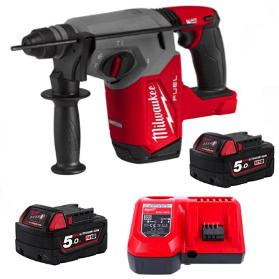 MILWAUKEE 2 X18V 5.0AH LI-ION FUEL M18 SDS-PLUS 26MM Rotary Hammer FHX-0X0 Asia